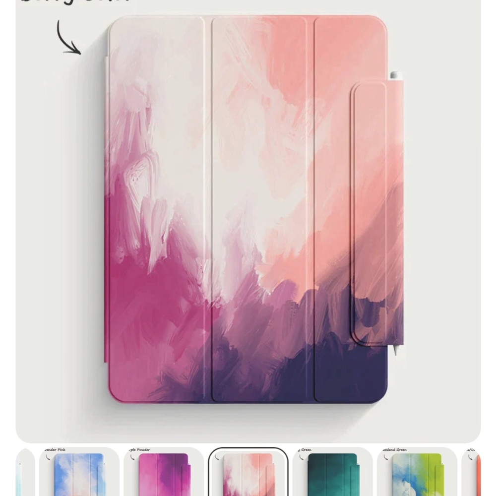 Elegant Pink and Purple iPad Cover